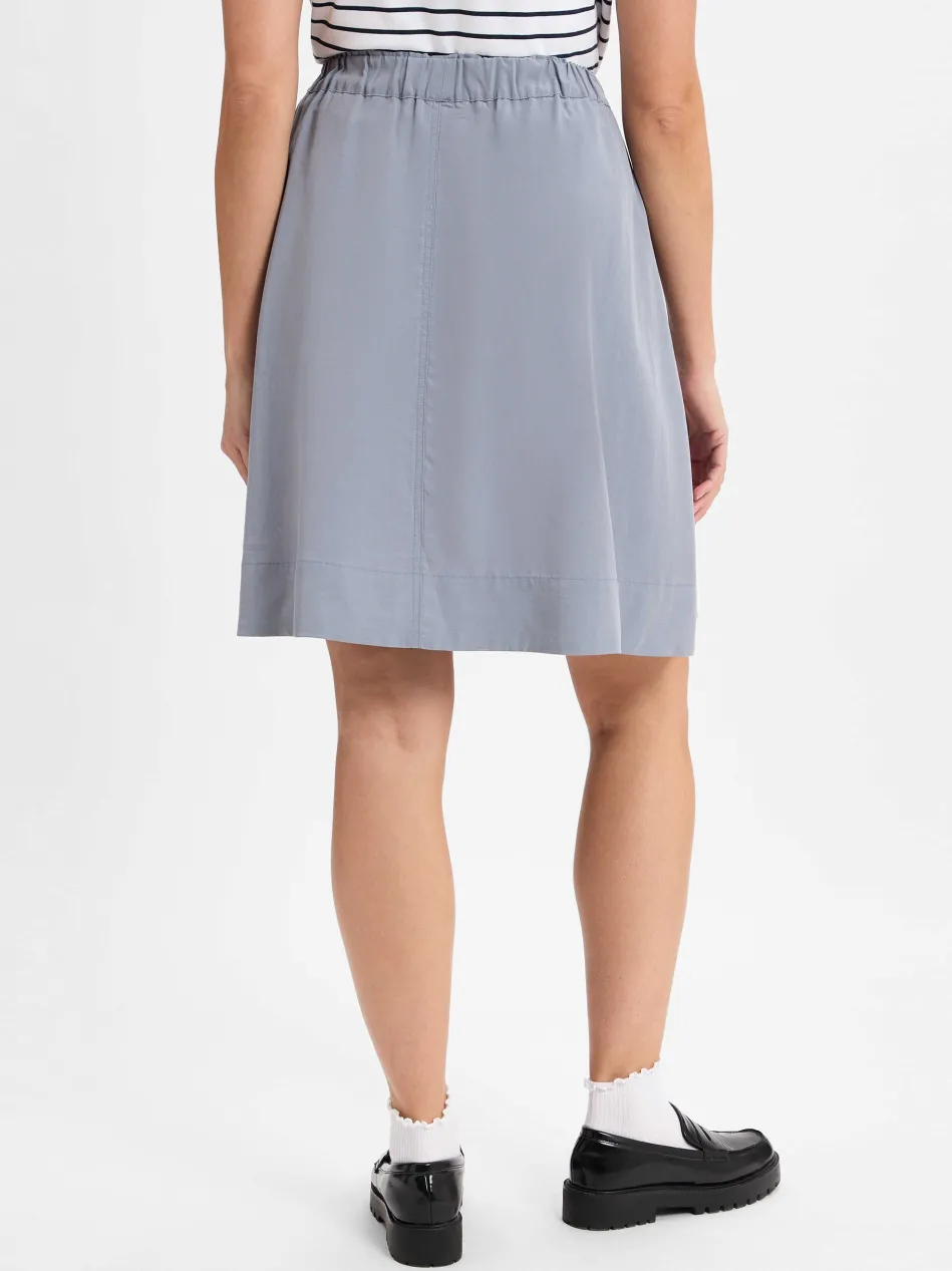 Damen Rock mit Leinenanteil