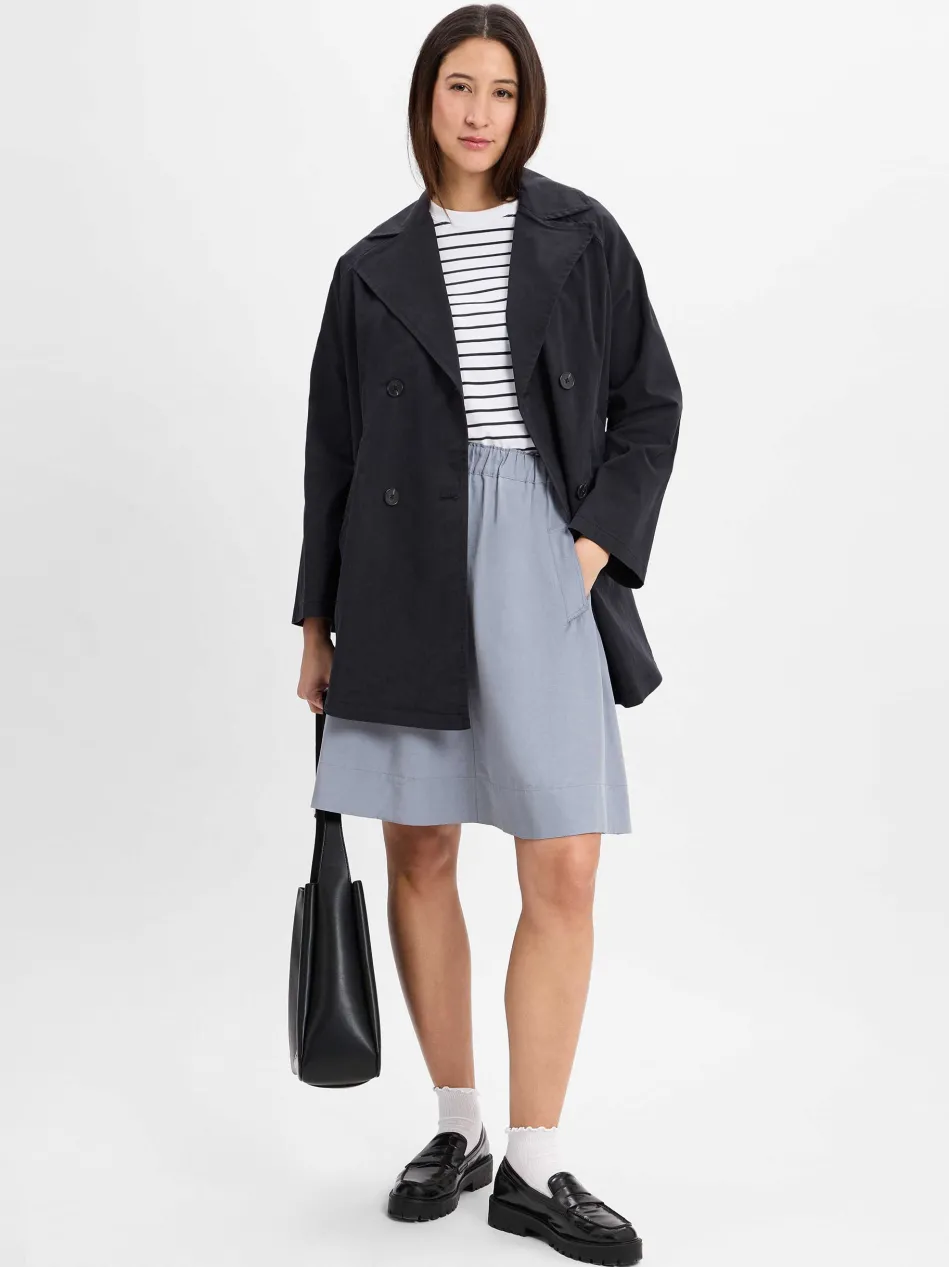 Damen Rock mit Leinenanteil