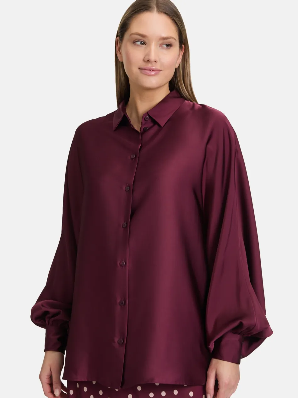 Damen Satin-Bluse