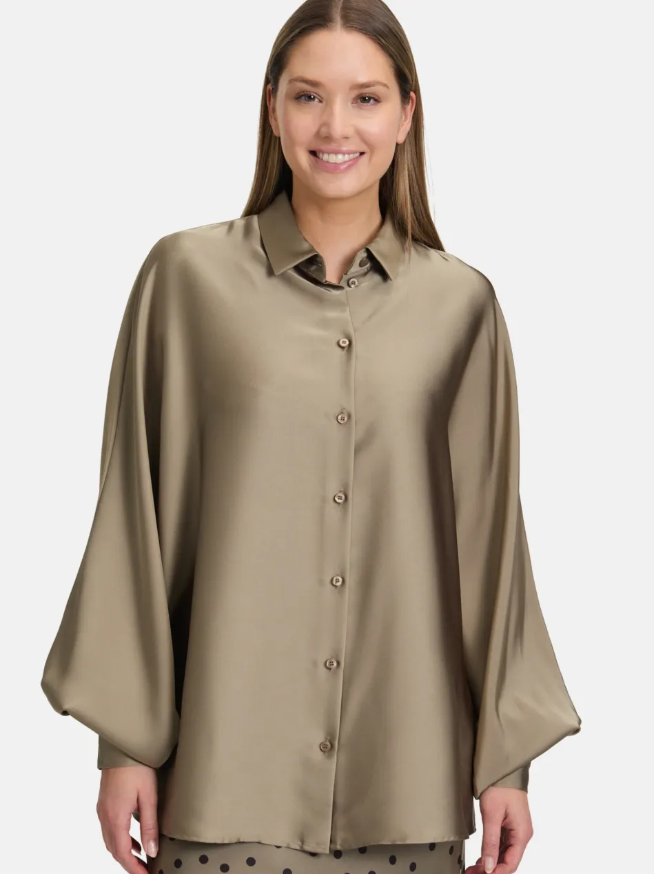 Damen Satin-Bluse