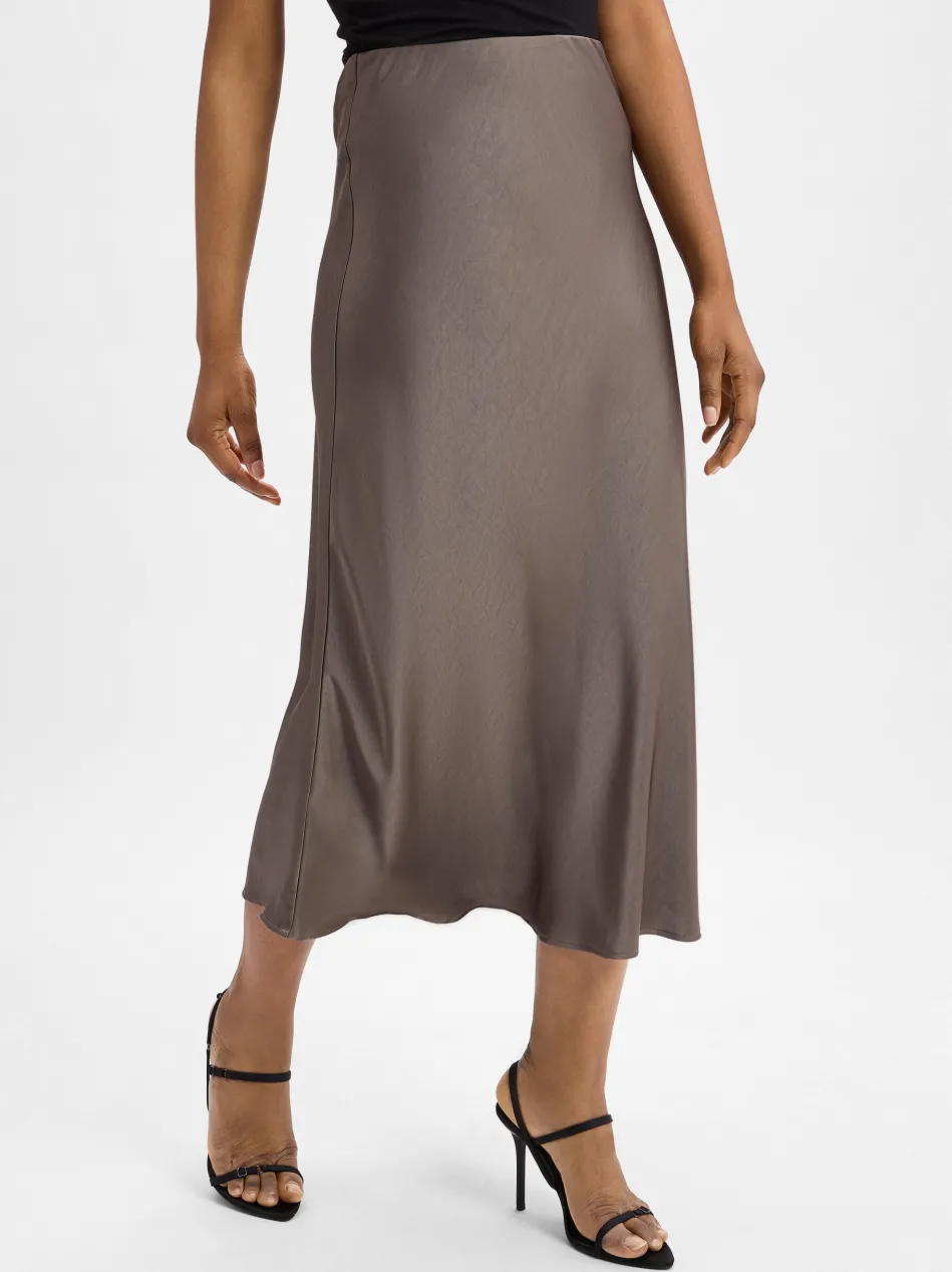 Damen Satin-Maxirock - Vicky