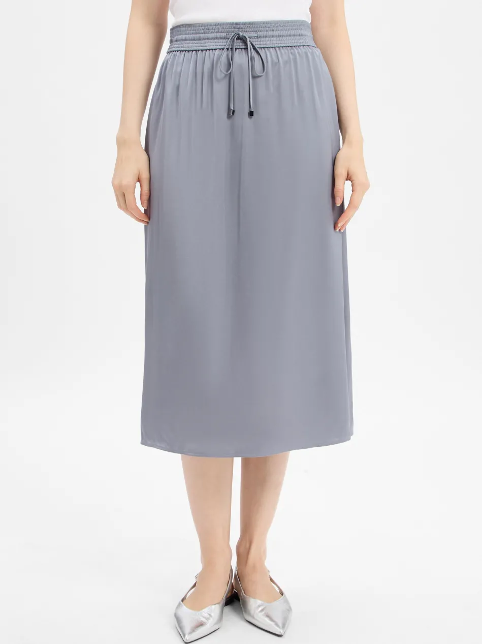 Damen Satin-Midirock