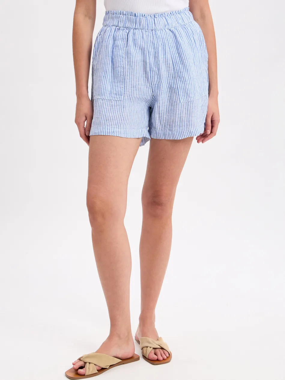 Damen Shorts aus reinen Leinen