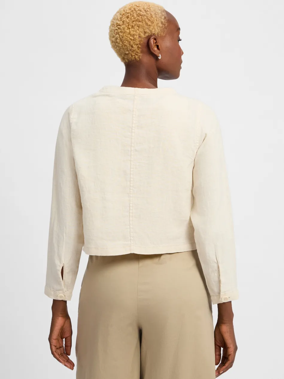 Damen Sommerbluse aus Leinen