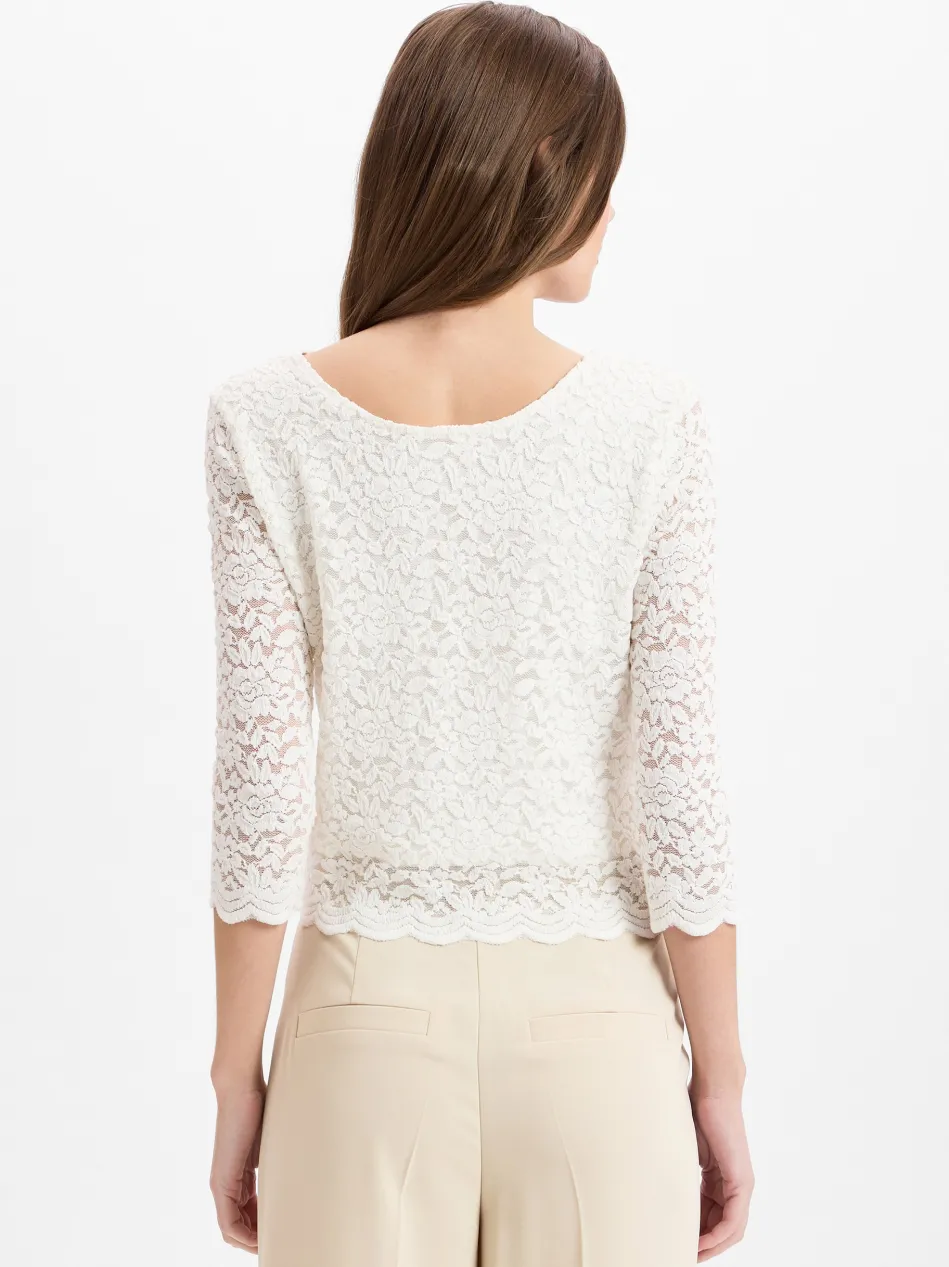 Damen Spitzenshirt