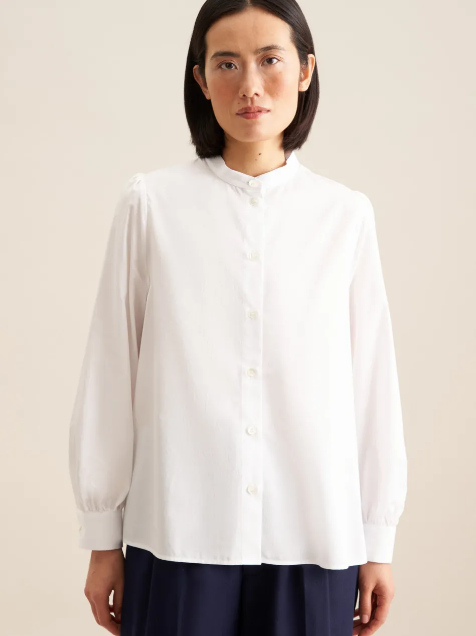 Damen Stehkragenbluse - Uni