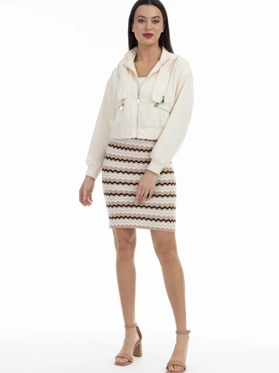Damen Strick Midirock