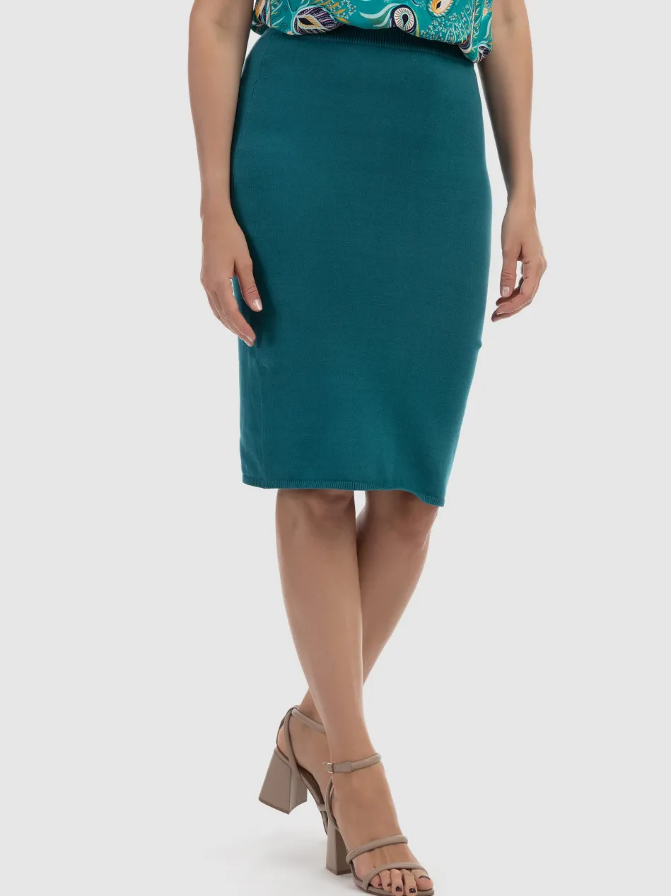 Damen Strick Midirock