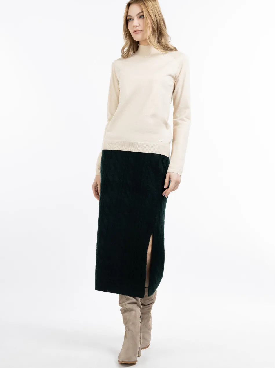 Damen Strick Midirock