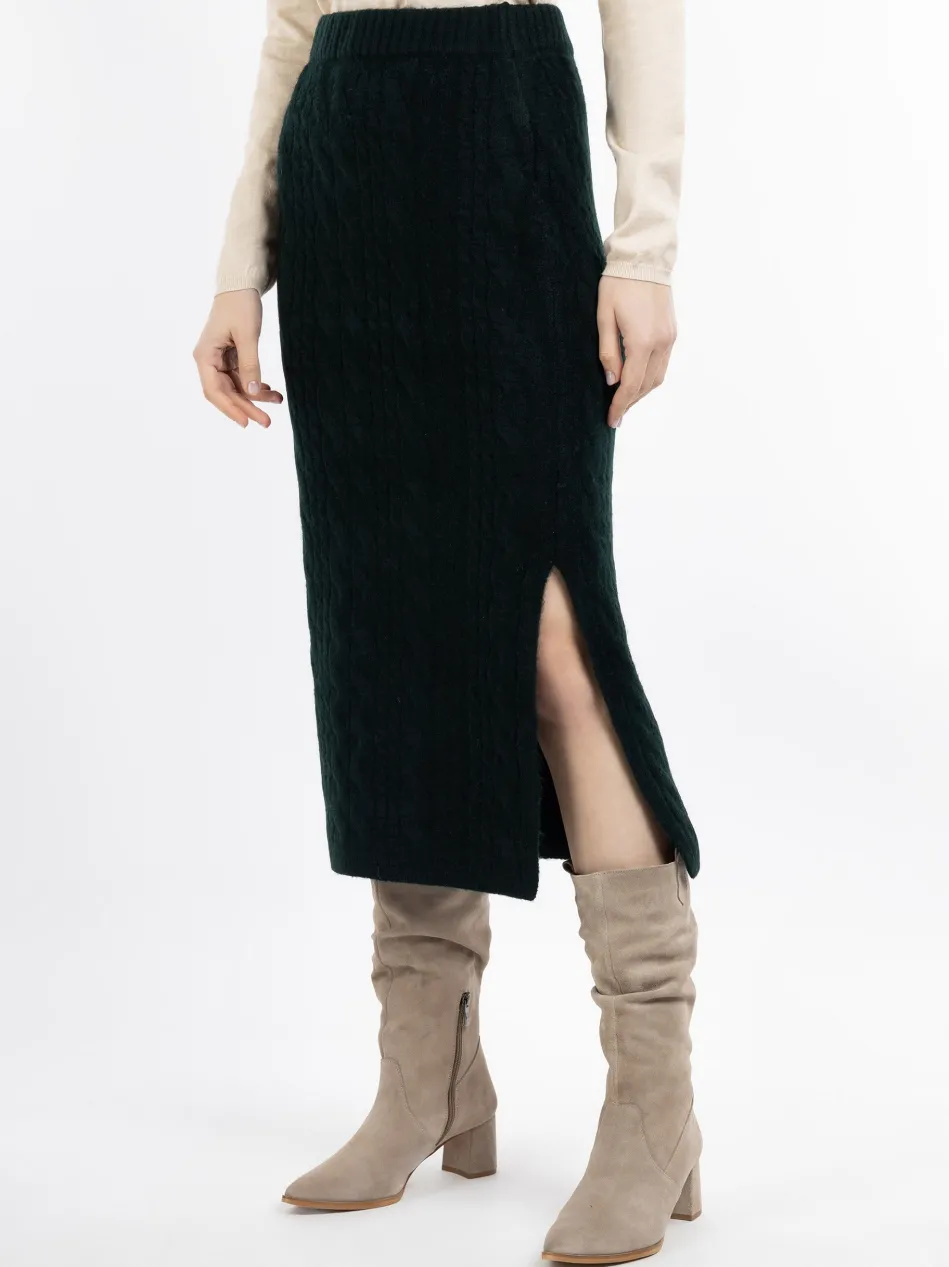 Damen Strick Midirock