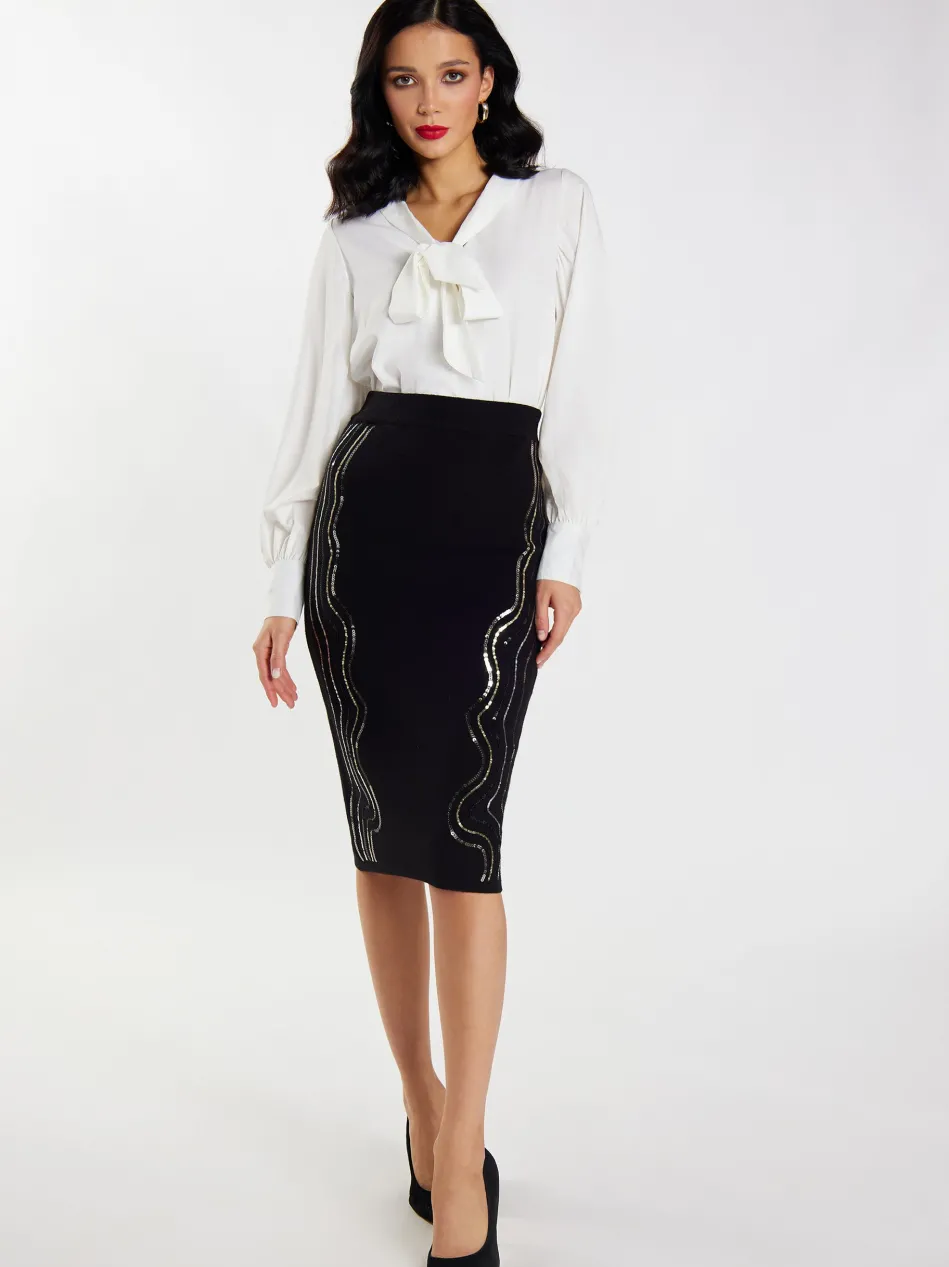 Damen Strick Midirock