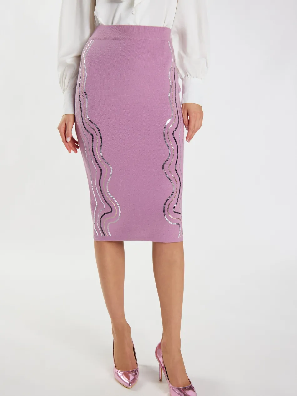 Damen Strick Midirock
