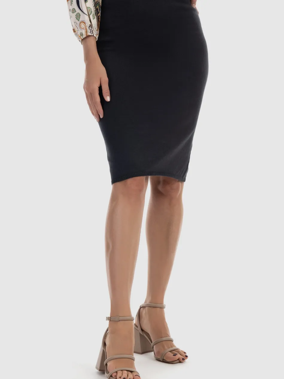 Damen Strick Midirock