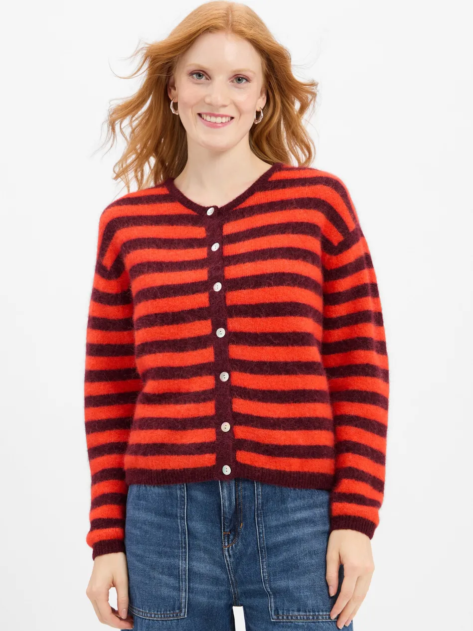 Damen Strickjacke mit Alpaka- und Leinen-Anteil