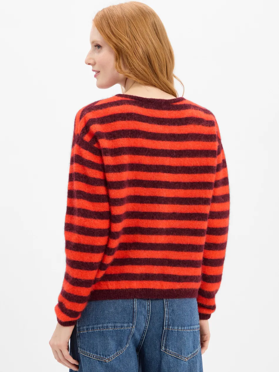 Damen Strickjacke mit Alpaka- und Leinen-Anteil