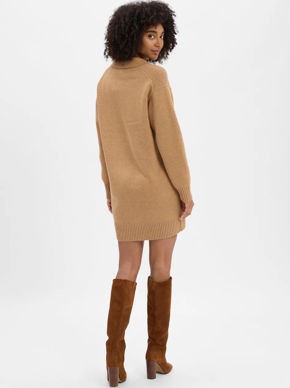 Damen Strickkleid mit Wollanteil