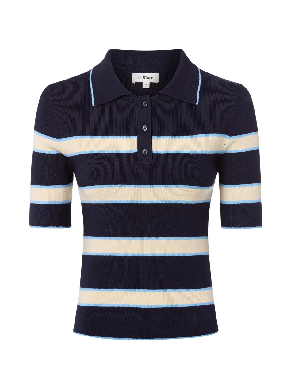 Damen Strick-Poloshirt