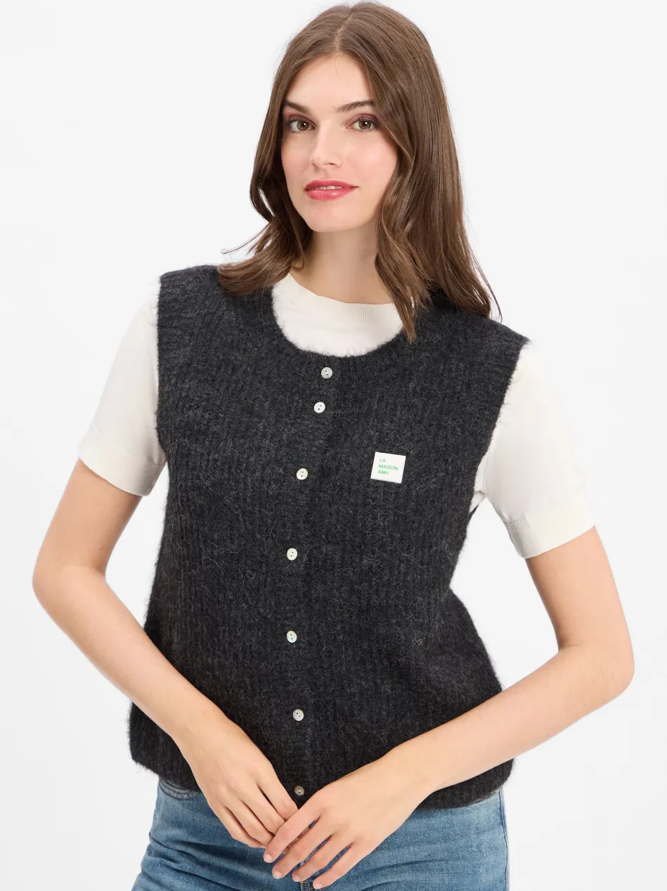 Damen Strickweste mit Alpaka-Anteil - East