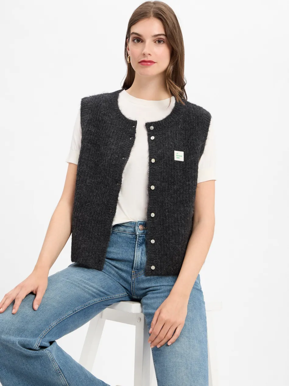 Damen Strickweste mit Alpaka-Anteil - East