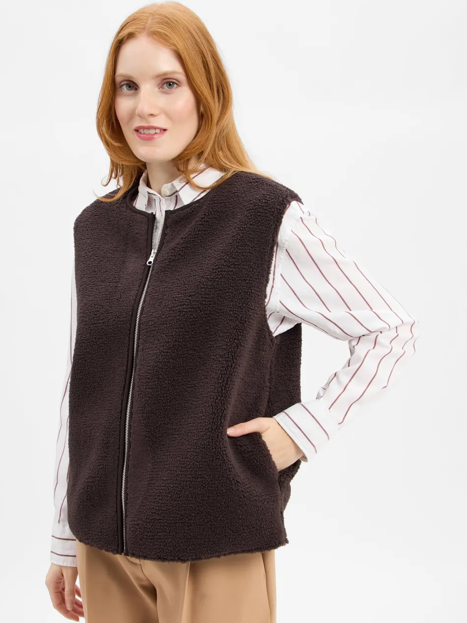 Damen Teddyfell-Weste