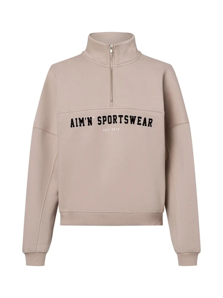 Damen Troyer - Varsity Sweat Half Zip