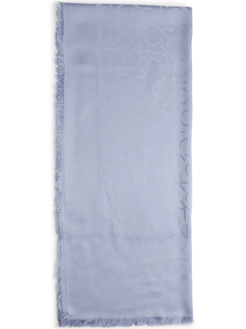 Damen Tuch - Shiny Jacquard Monogram Square