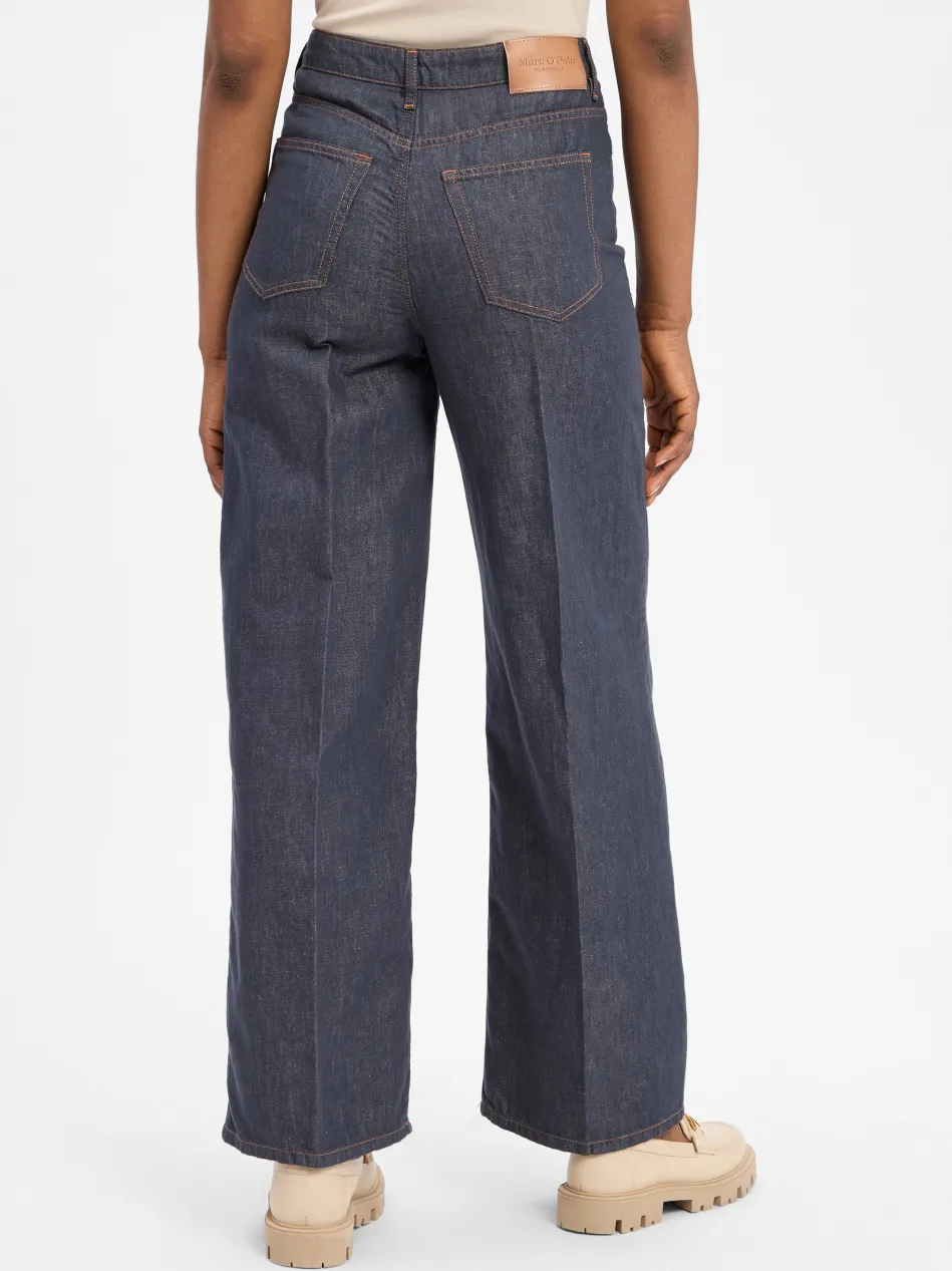 Damen Wide Fit Jeans mit Leinen-Anteil - Tolva Long